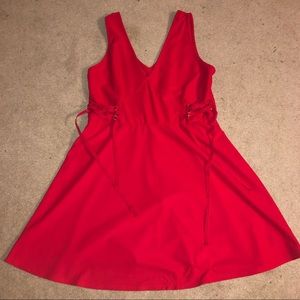 Red skater dress